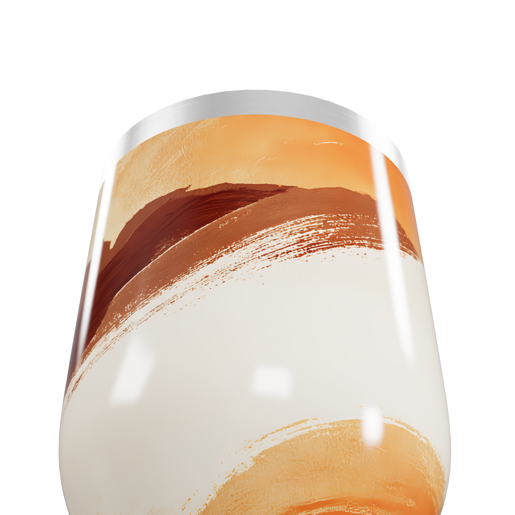 Copo Térmico Slim - Design Abstrato Laranja