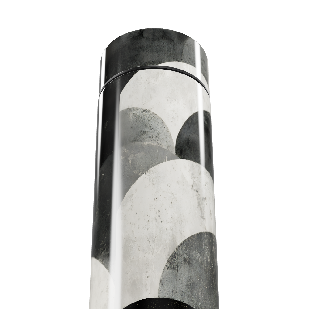 Garrafa Térmica Touch Preto e Branco Geométrico