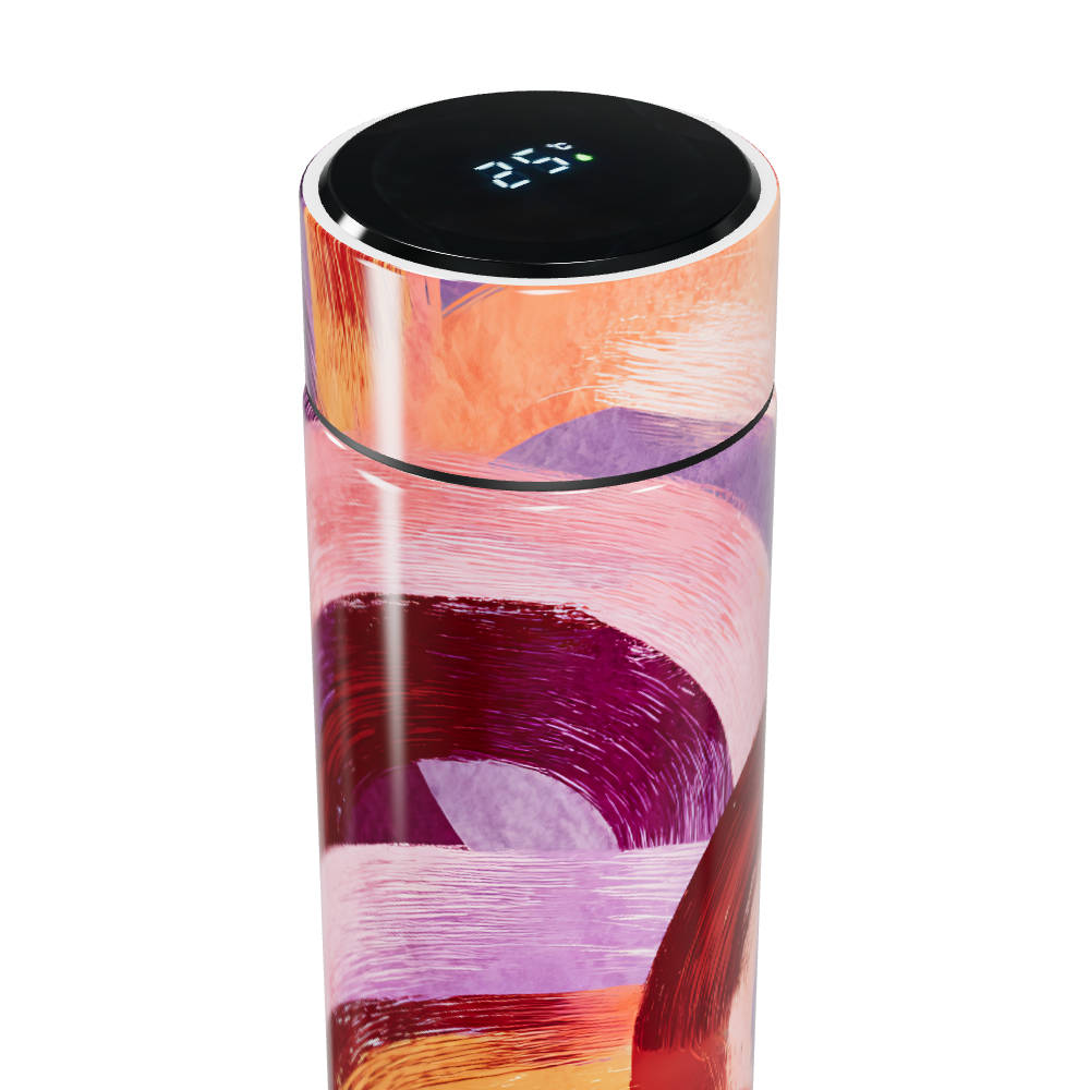 Garrafa Térmica Touch - Estampa Colorida Abstrata