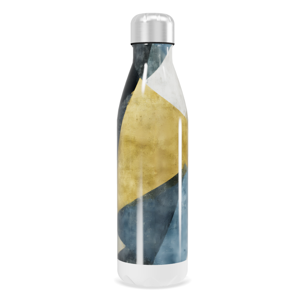 Garrafa Inox - Estampa Geométrica Azul
