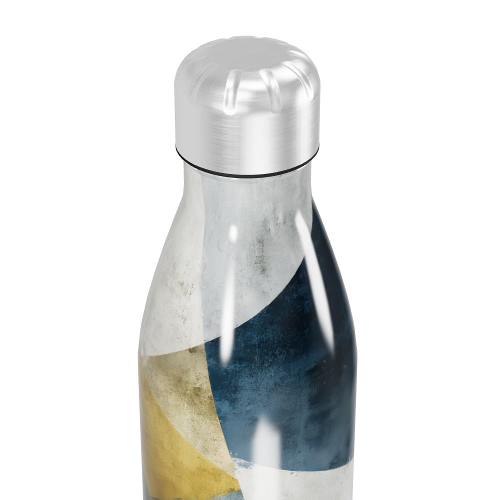 Garrafa Inox - Estampa Geométrica Azul