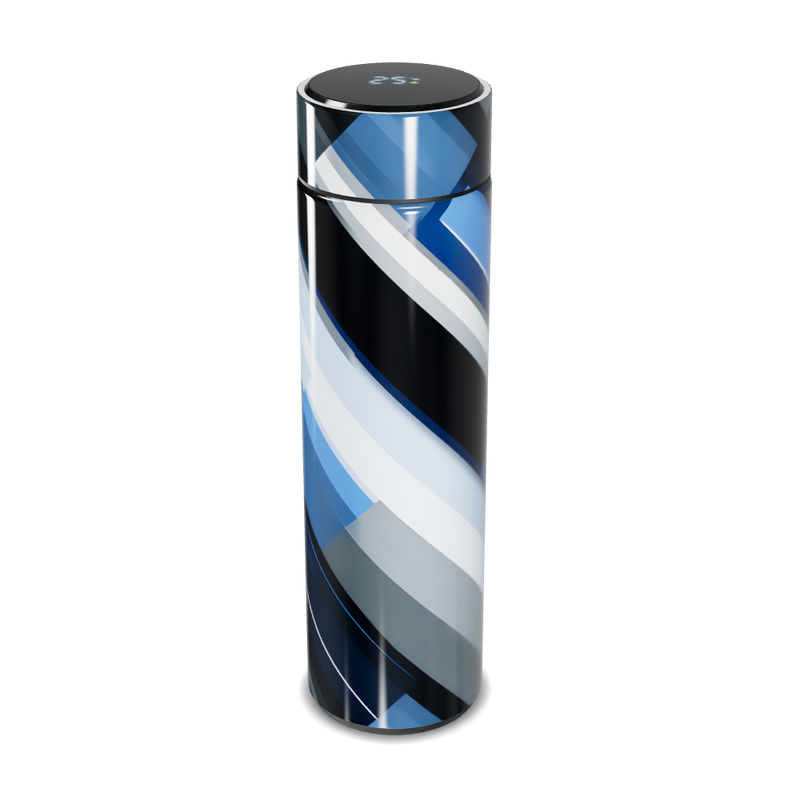 Garrafa Térmica Touch - Listras Azul e Preto