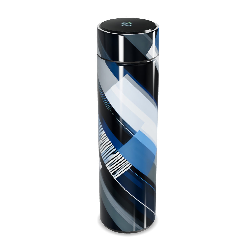 Garrafa Térmica Touch - Listras Azul e Preto