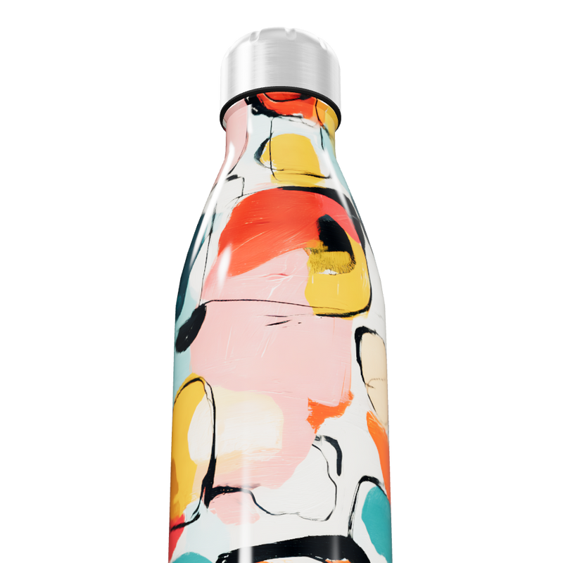 Garrafa Inox - Estampa Colorida Abstrata