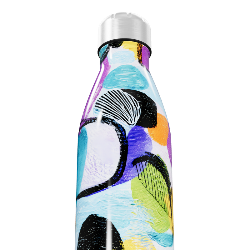 Garrafa Inox - Estampa Colorida Abstrata