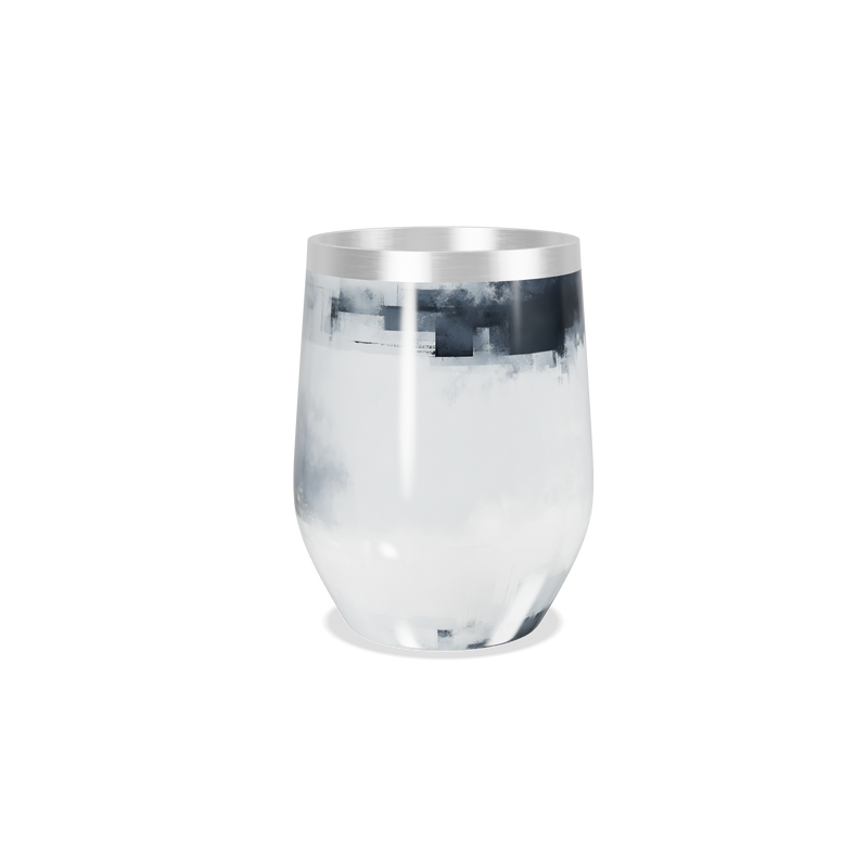 Copo Térmico Slim - Preto e Branco Inox