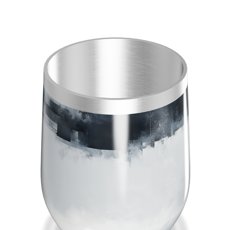 Copo Térmico Slim - Preto e Branco Inox