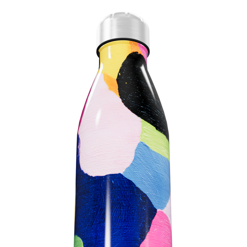 Garrafa Inox - Colorida com Estampa Abstrata
