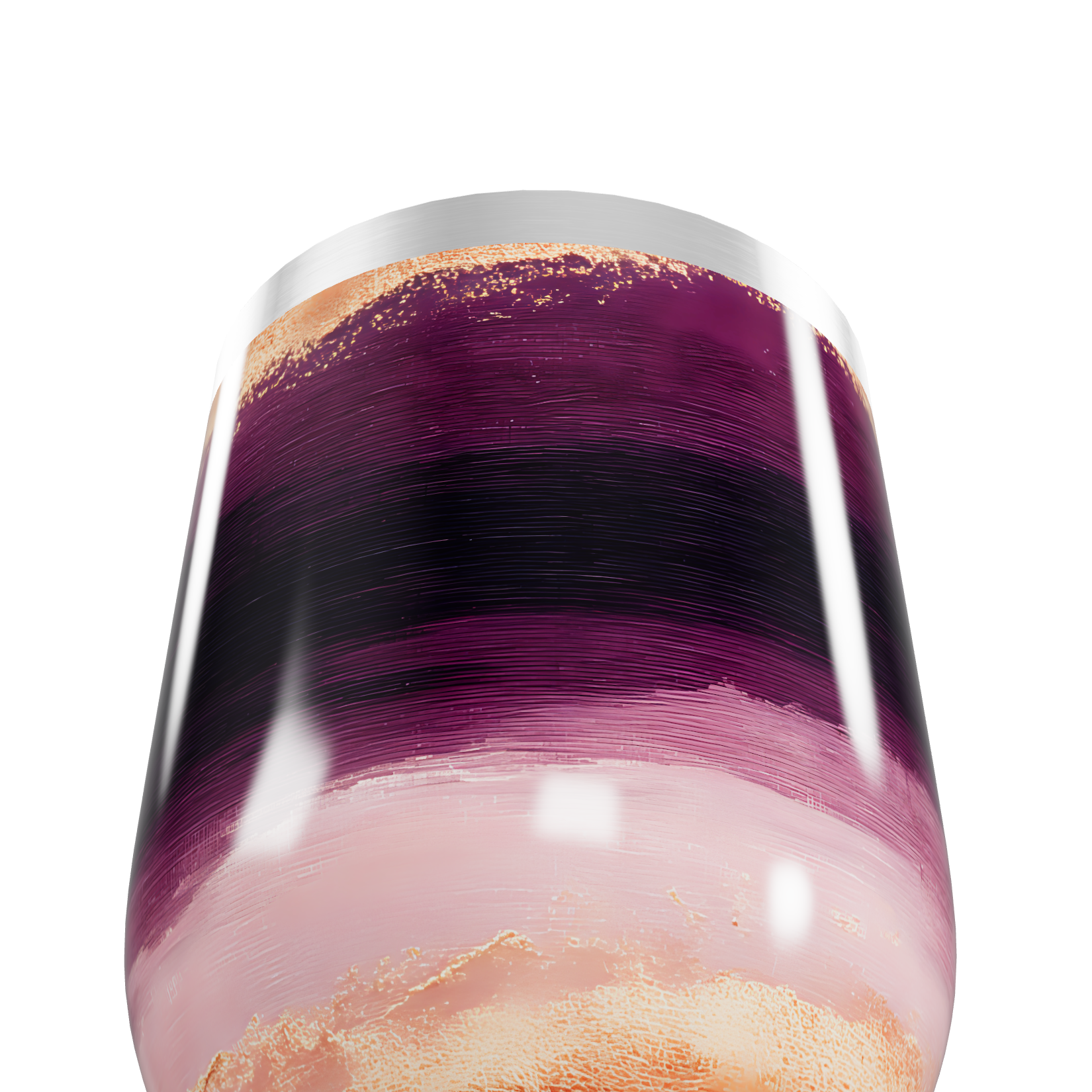 Copo Térmico Slim - Roxo com Estampa Artística