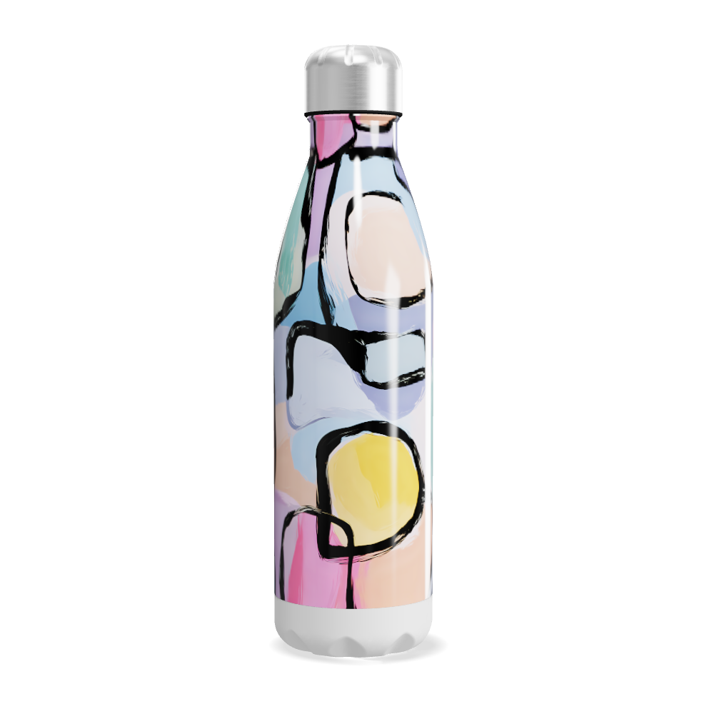 Garrafa Inox - Estampa Colorida Abstrata
