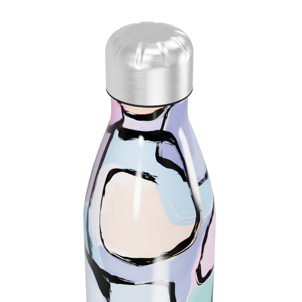 Garrafa Inox - Estampa Colorida Abstrata