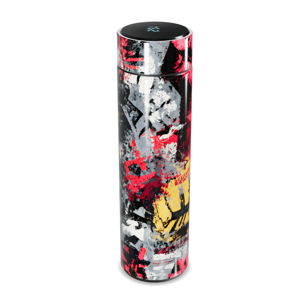 Garrafa Térmica Touch - Estampa Grafite Colorida