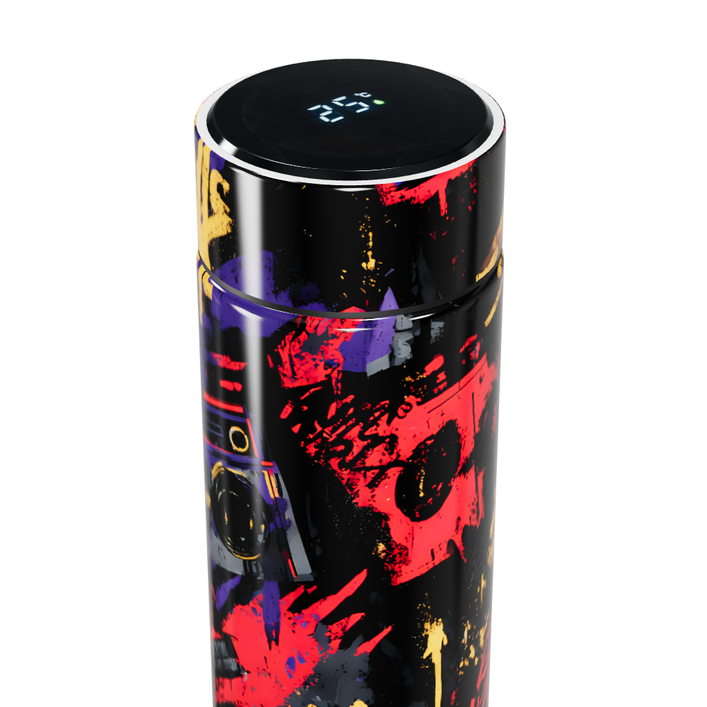Garrafa Térmica Touch - Design Graffiti Colorido
