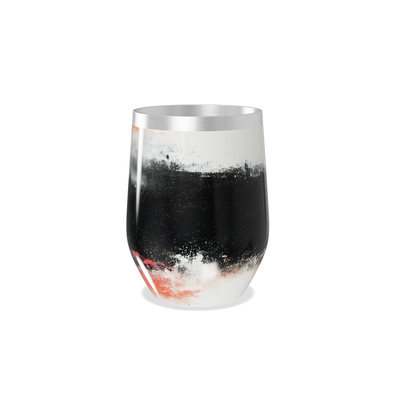 Copo Térmico Slim - Preto e Branco Aço Inox