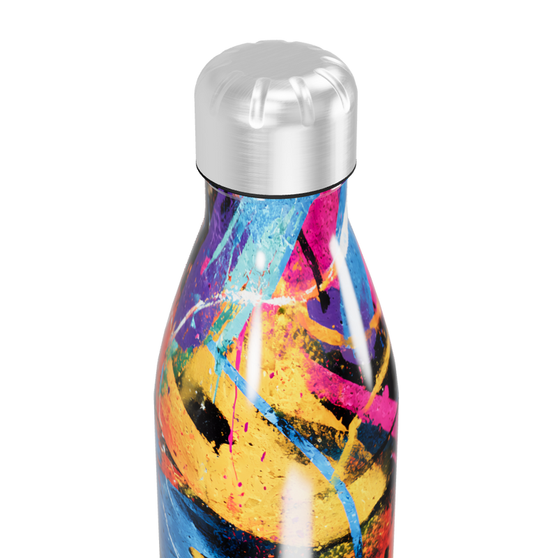 Garrafa Inox - Estampa Colorida Abstrata