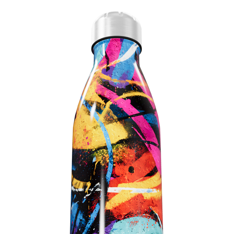 Garrafa Inox - Estampa Colorida Abstrata