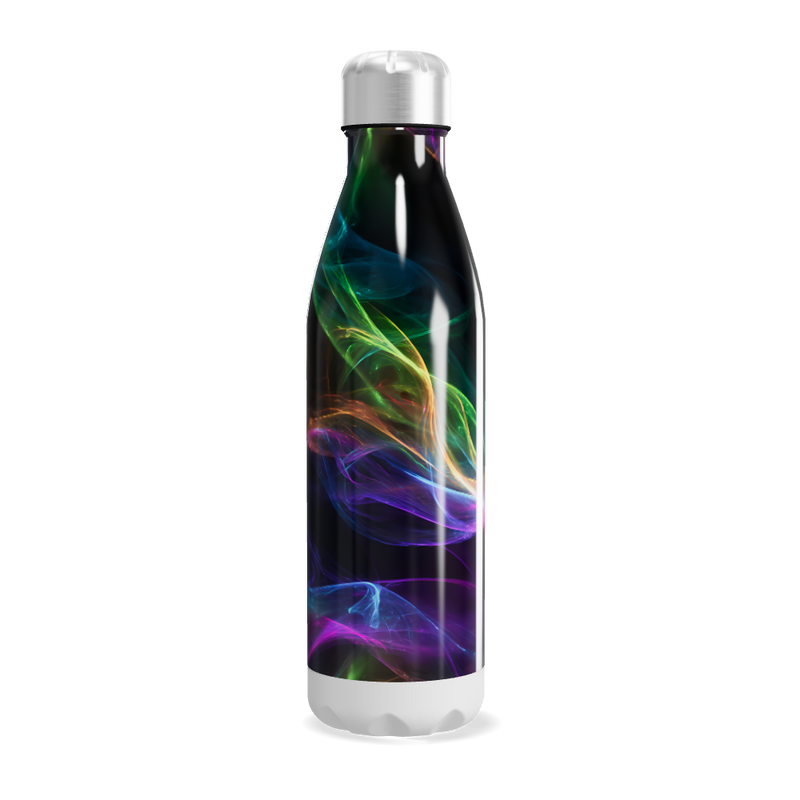 Garrafa Inox - Preto com Estampa Colorida