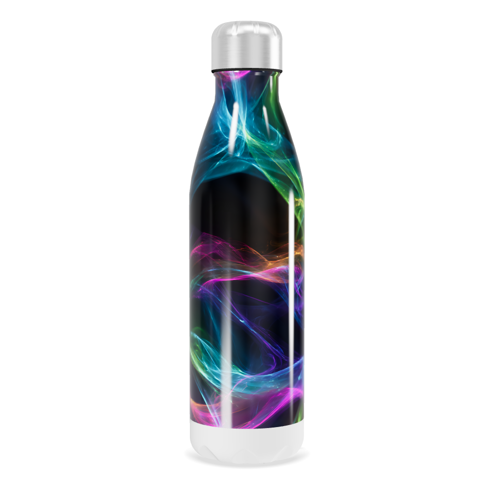 Garrafa Inox - Preto com Estampa Colorida