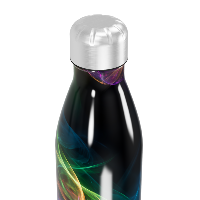 Garrafa Inox - Preto com Estampa Colorida