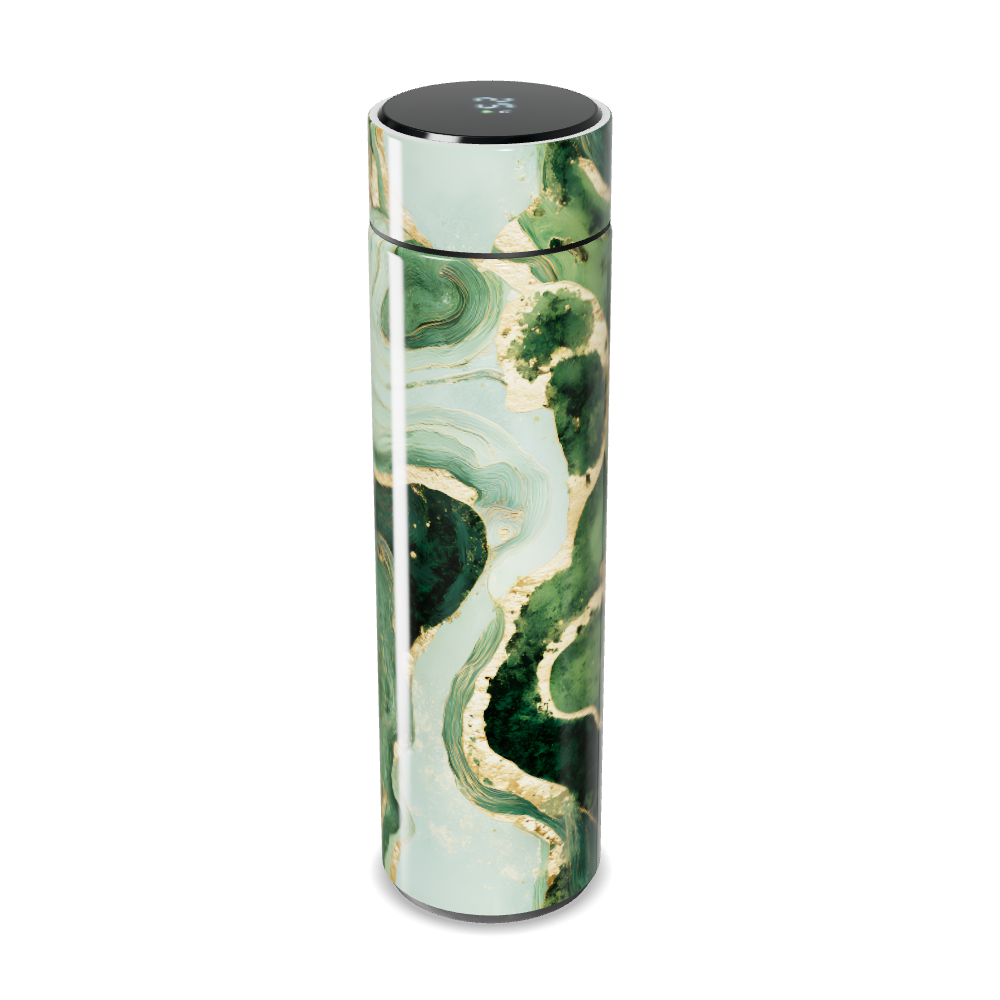Garrafa Térmica Touch - Mármore Verde Elegante