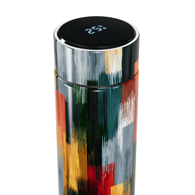 Garrafa Térmica Touch - Estampa Colorida Inox