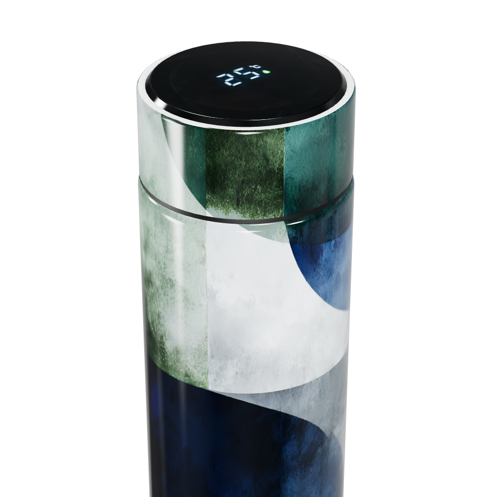 Garrafa Térmica Touch - Design Abstrato Multicolorido