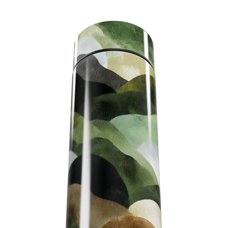 Garrafa Térmica Touch - Estampa Verde Abstrata