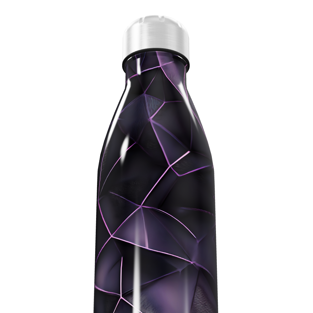 Garrafa Inox - Estampa Roxa Abstrata