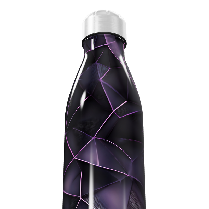 Garrafa Inox - Estampa Roxa Abstrata