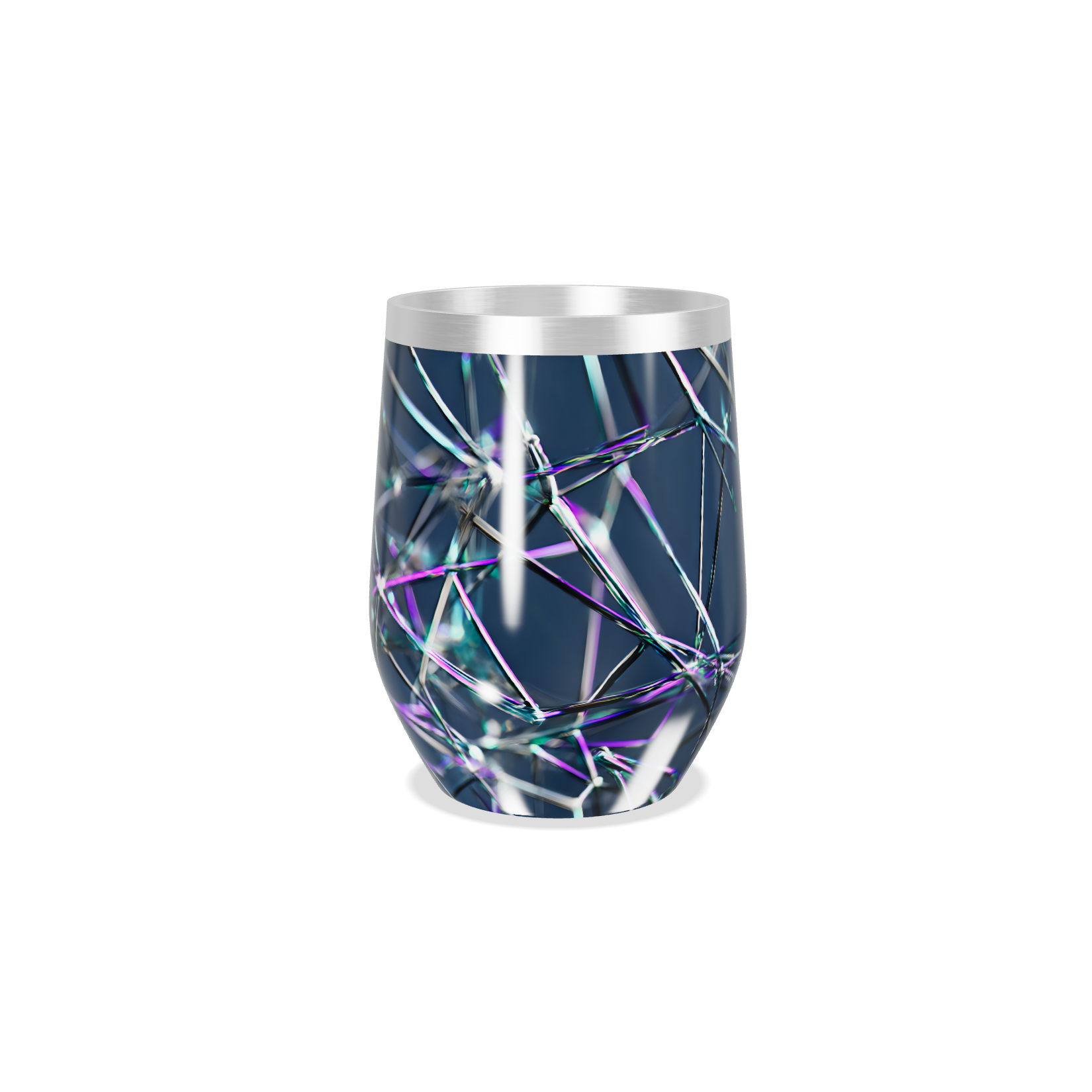 Copo Térmico Slim - Estampa Geométrica Azul