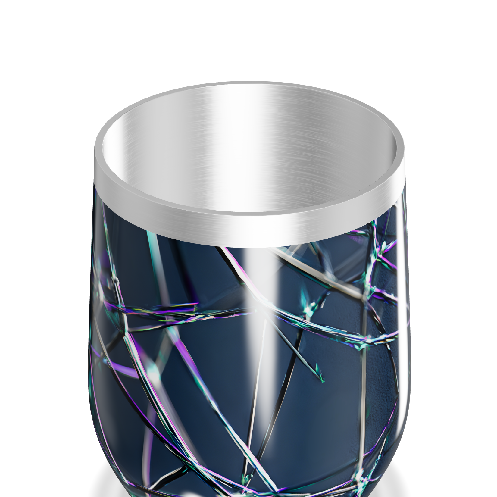 Copo Térmico Slim - Estampa Geométrica Azul