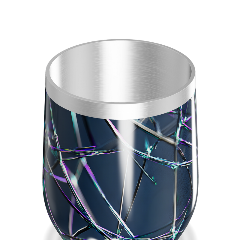 Copo Térmico Slim - Estampa Geométrica Azul