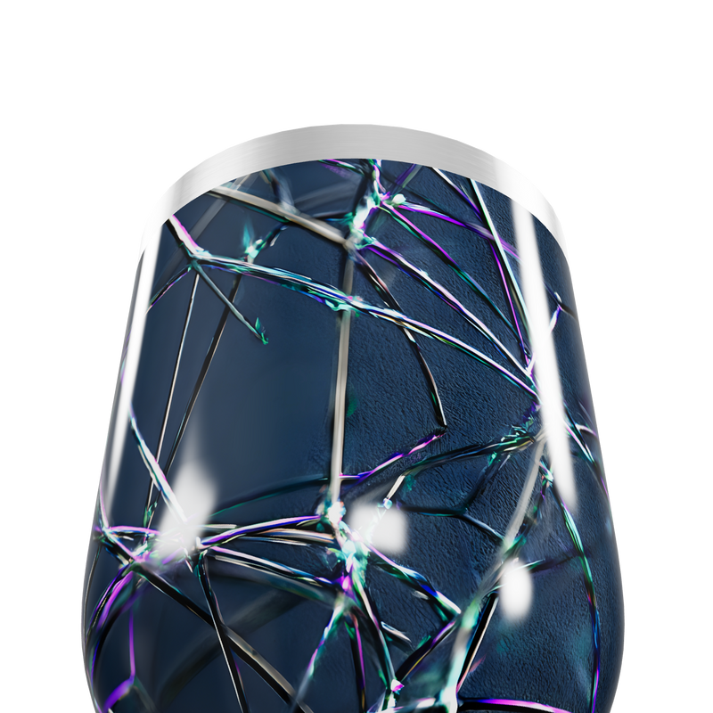 Copo Térmico Slim - Estampa Geométrica Azul