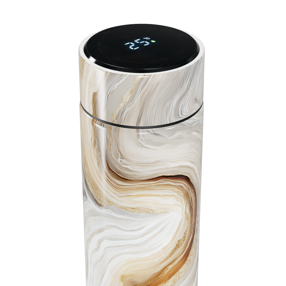 Garrafa Térmica Touch - Mármore Bege Digital