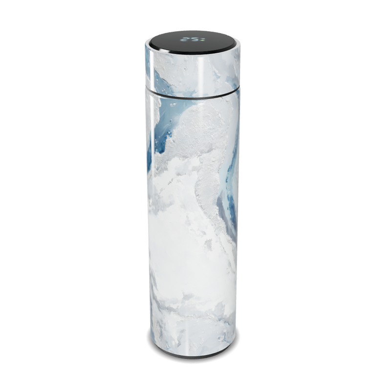 Garrafa Térmica Touch - Mármore Branco Digital