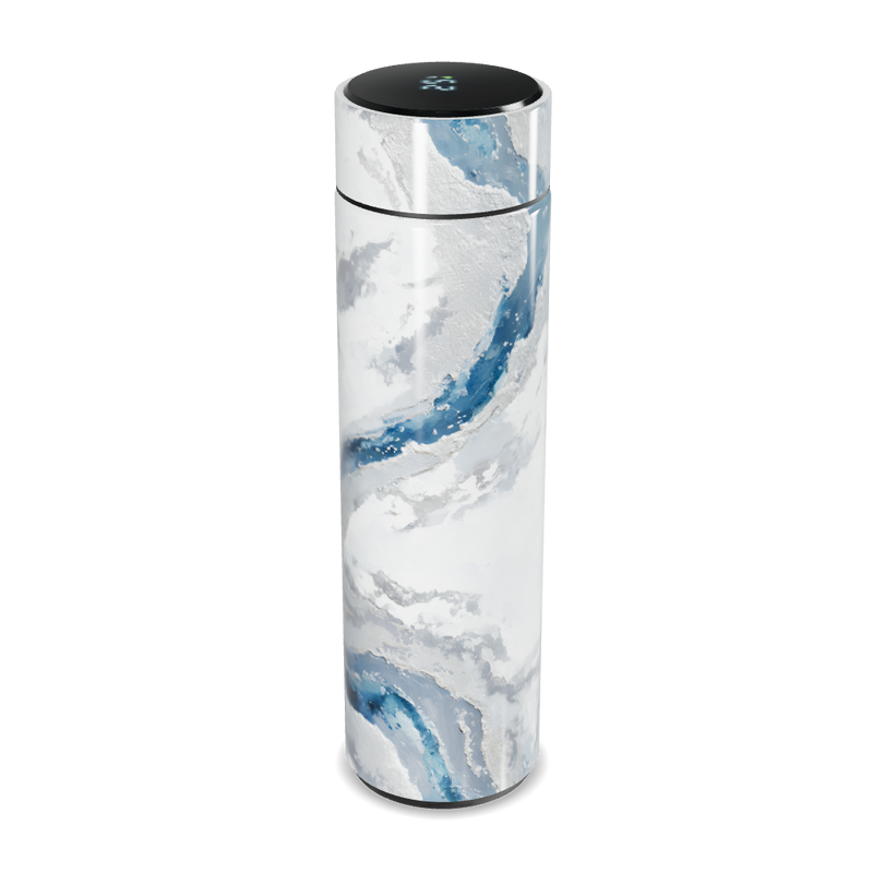 Garrafa Térmica Touch - Mármore Branco Digital
