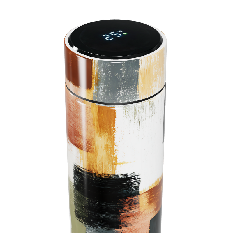 Garrafa Térmica Touch - Estampa Abstrata Colorida