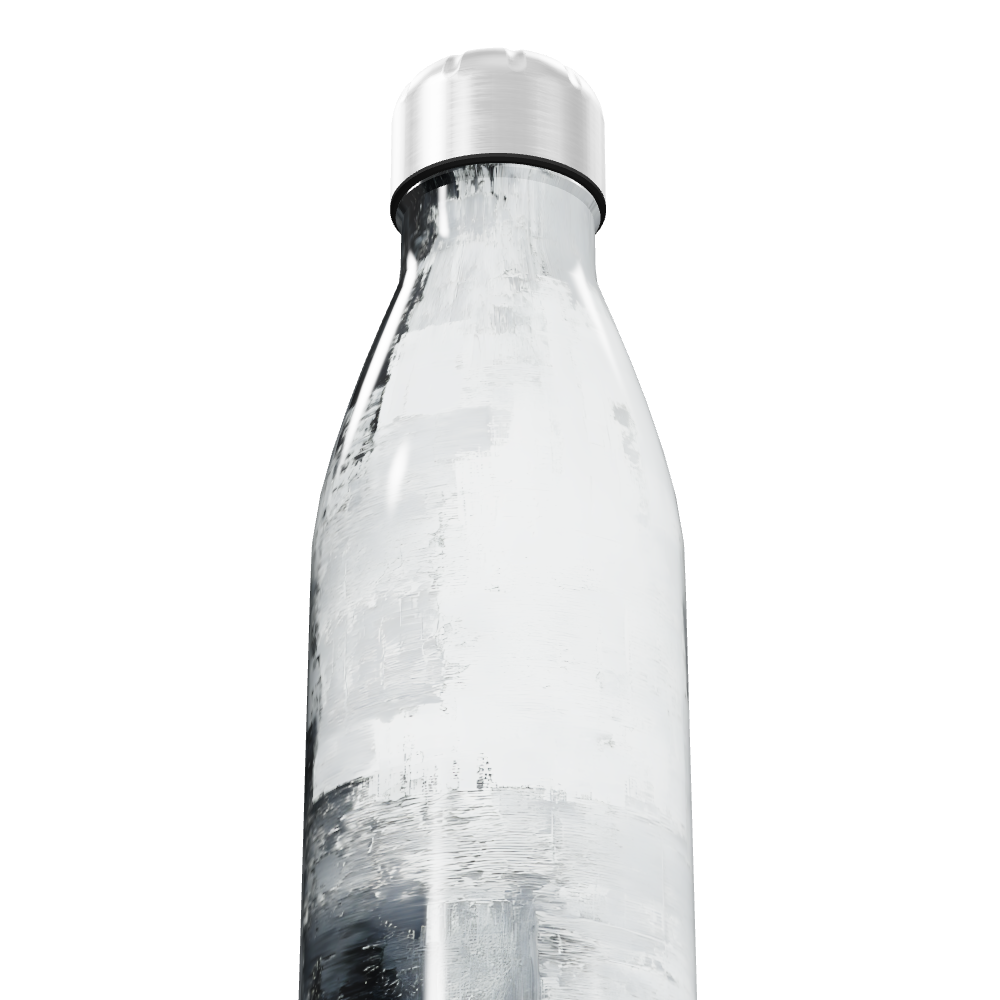 Garrafa Inox - Estampa Abstrata Preto e Branco