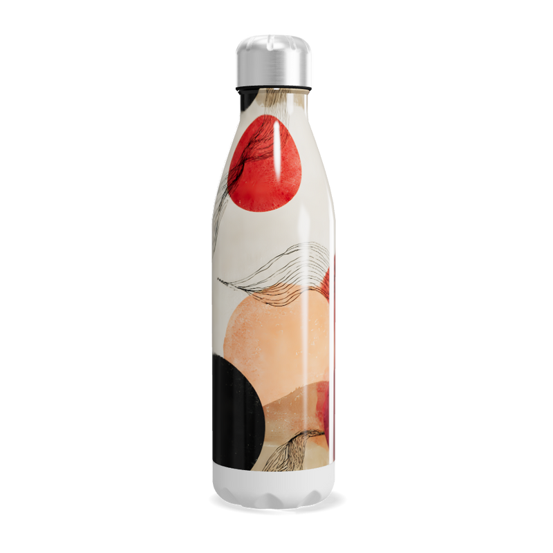 Garrafa Inox - Estampa Abstrata Colorida