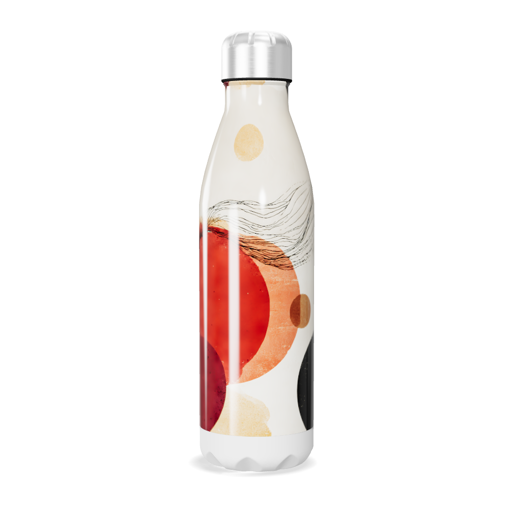 Garrafa Inox - Estampa Abstrata Colorida