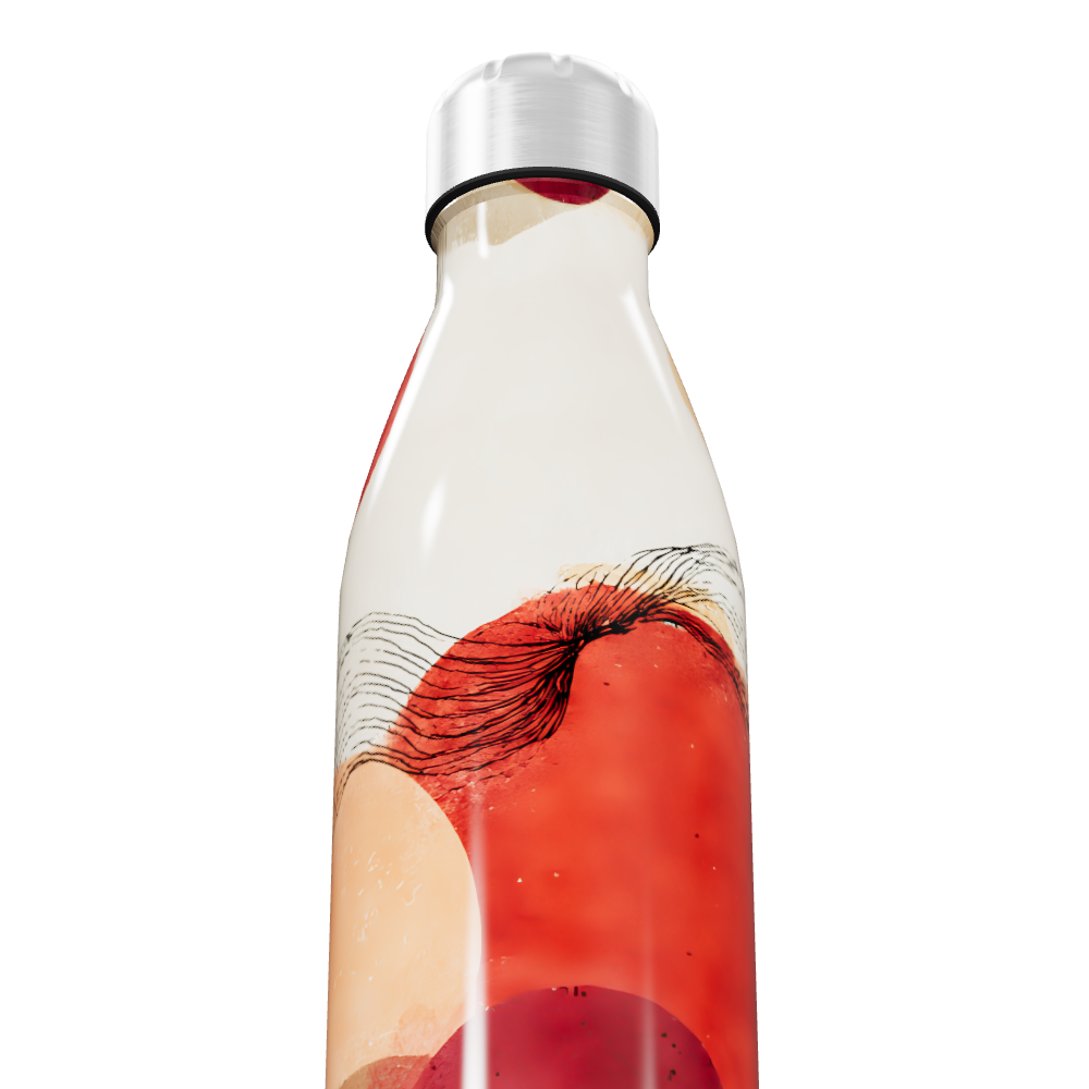 Garrafa Inox - Estampa Abstrata Colorida