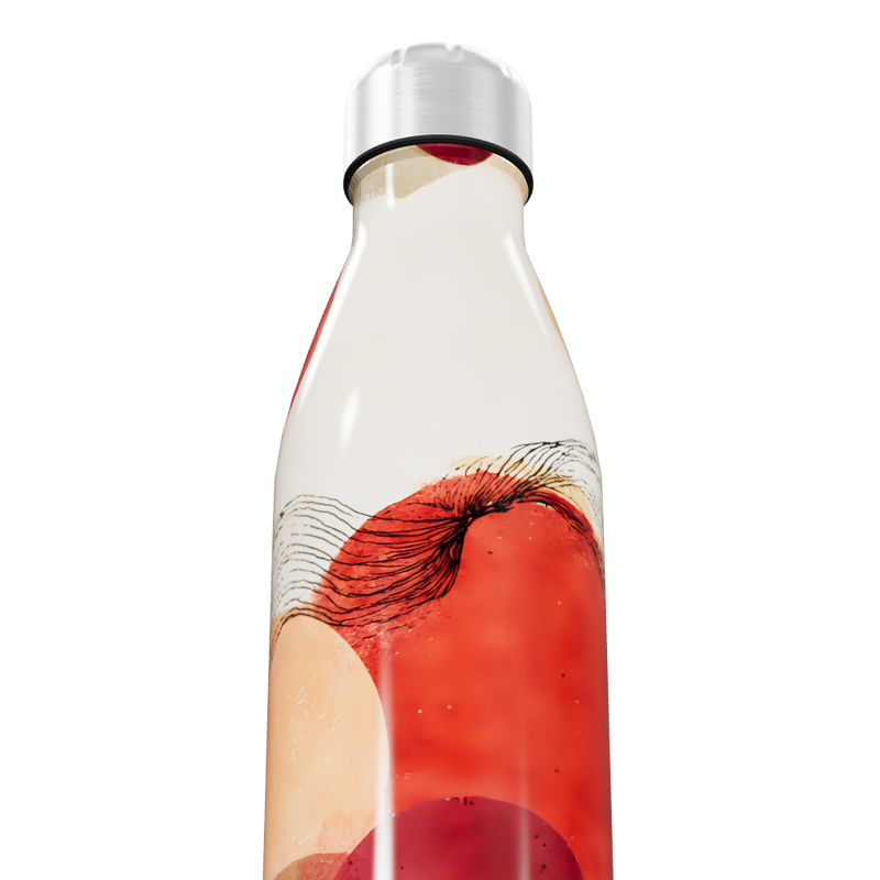 Garrafa Inox - Estampa Abstrata Colorida