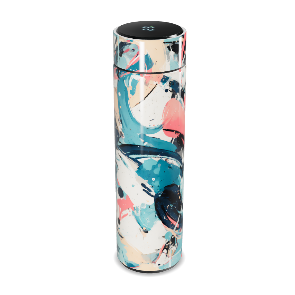 Garrafa Térmica Touch - Estampa Colorida Abstrata