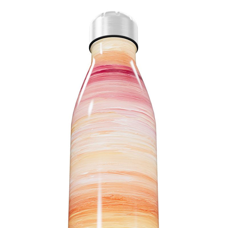 Garrafa Inox - Estampa Degradê Laranja