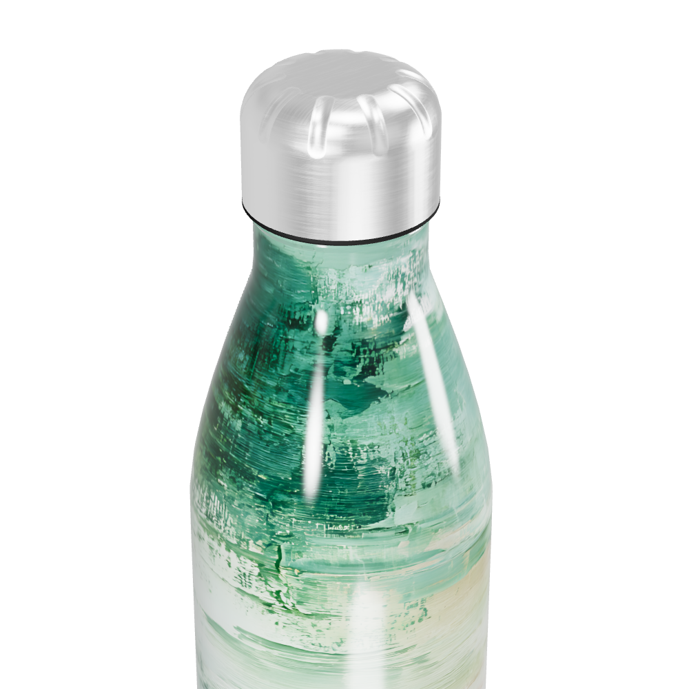 Garrafa Inox Verde - Pintura Artística
