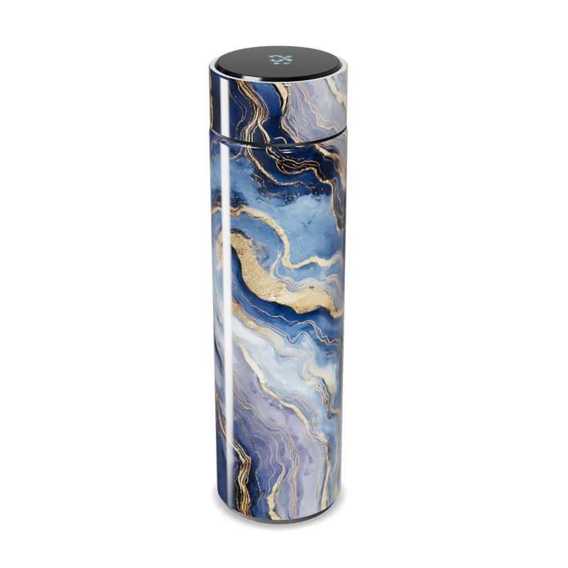 Garrafa Térmica Touch - Azul Mármore Elegante