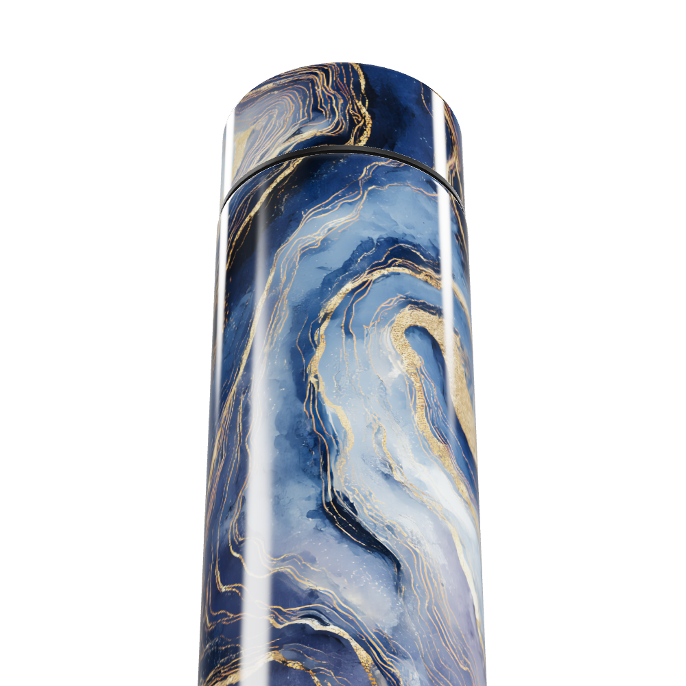 Garrafa Térmica Touch - Azul Mármore Elegante