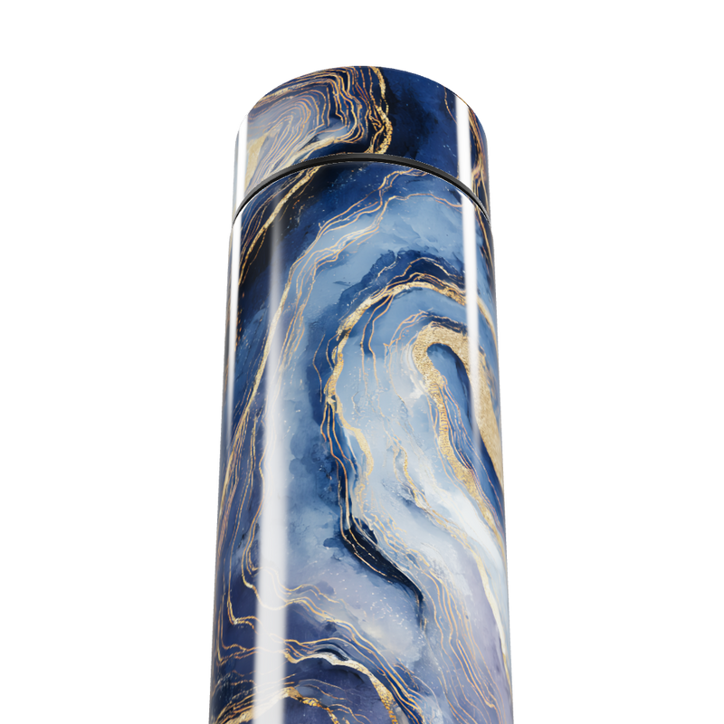 Garrafa Térmica Touch - Azul Mármore Elegante