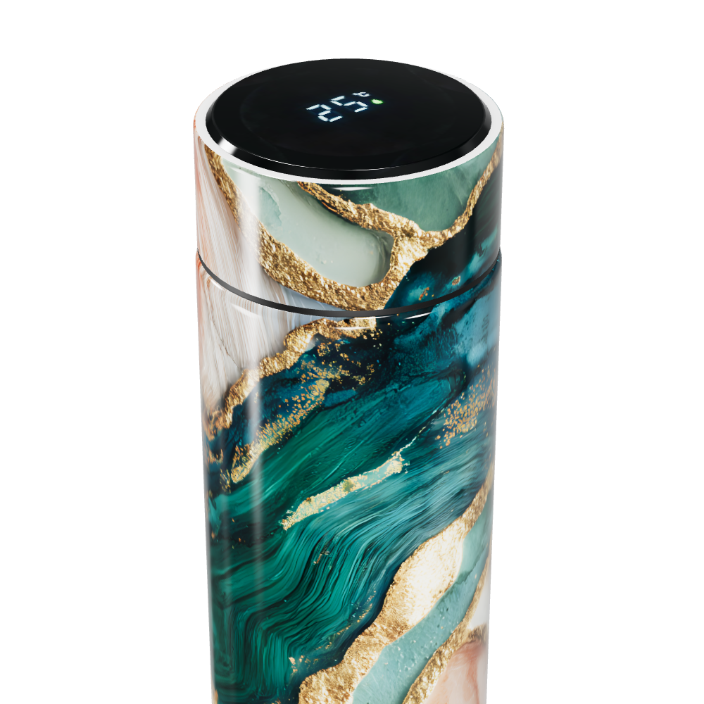 Garrafa Térmica Touch - Design Mármore Colorido