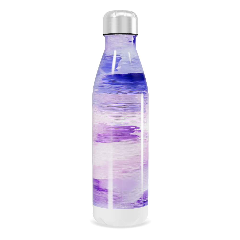Garrafa Inox - Roxa com Pintura Artística